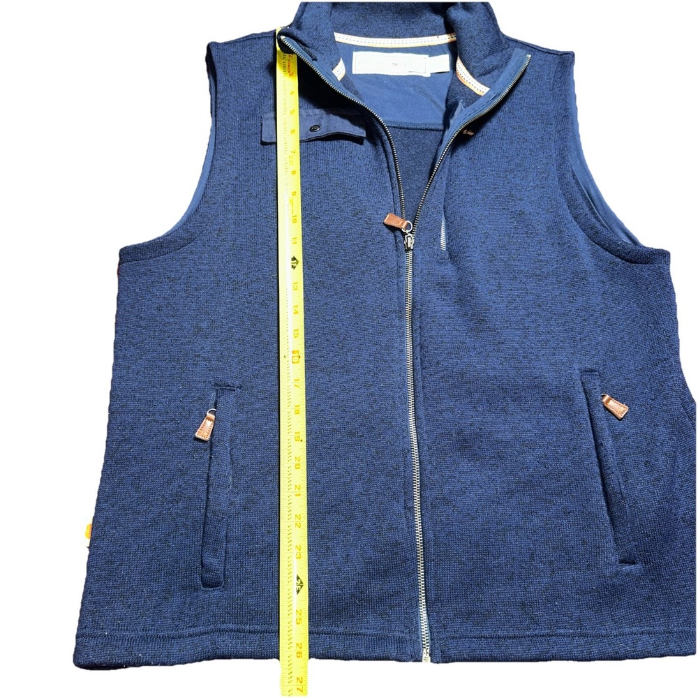 The Normal Brand Full Zip Fleece Vest in Blue Outdoor Men's Large - Picture 3 of 5
